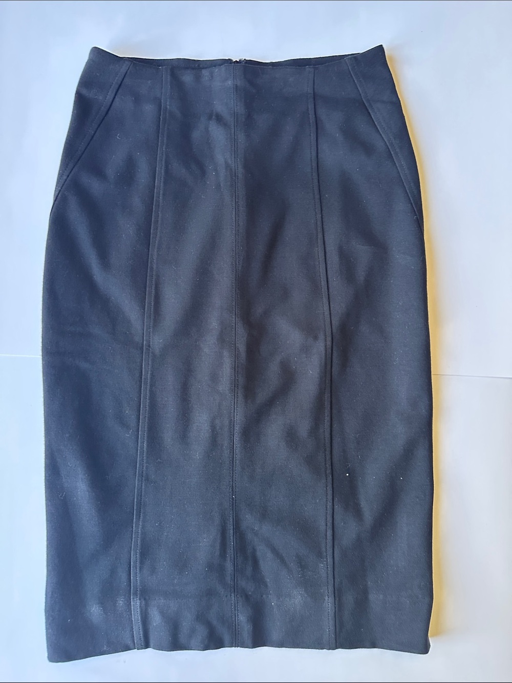 White House Black Market Black Panel-Seamed Pencil Skirt